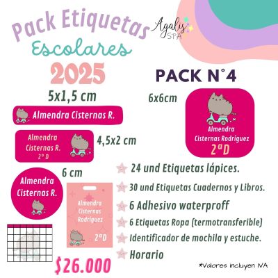 PACK ETIQUETAS ESCOLARES - Imagen 4