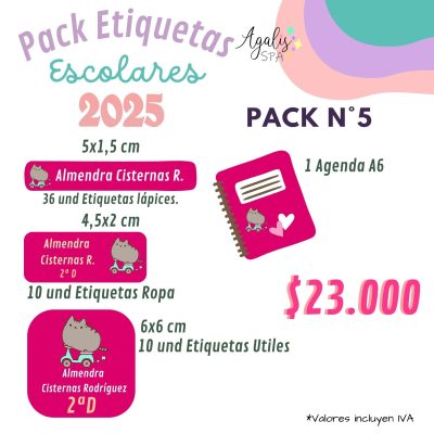 PACK ETIQUETAS ESCOLARES - Imagen 5