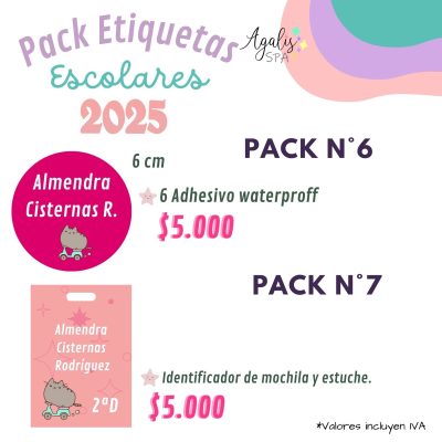 PACK ETIQUETAS ESCOLARES - Imagen 6