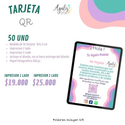 Tarjeta FEED QR